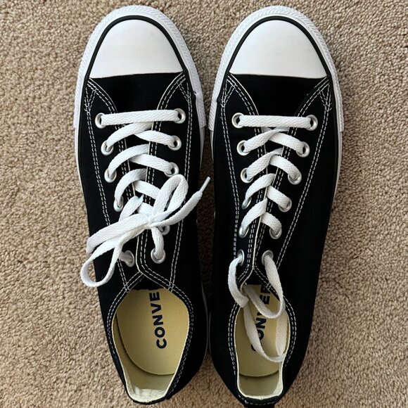 Converse Women's Chuck Taylor All Star Low Top Sneaker- BLACK - Picture 9 of 10